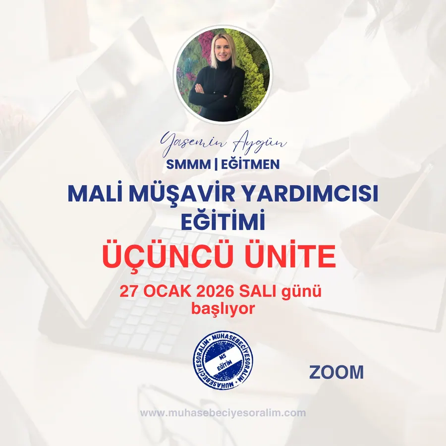 Mali Müşavir Yardımcılığı Üçüncü Ünite